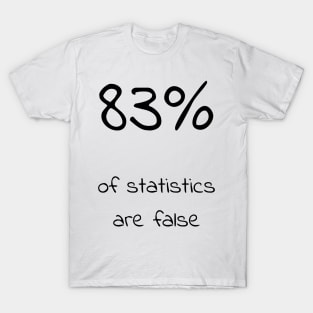 83% of statistics are false - Cyan T-Shirt